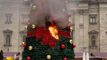 Kigyulladt a Bazilika előtt felállított karácsonyfa, megszólaltak a szervezők