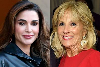 Ki volt a csinosabb? Ránija jordán királyné kék ruhába, Jill Biden piros kreációba bújt