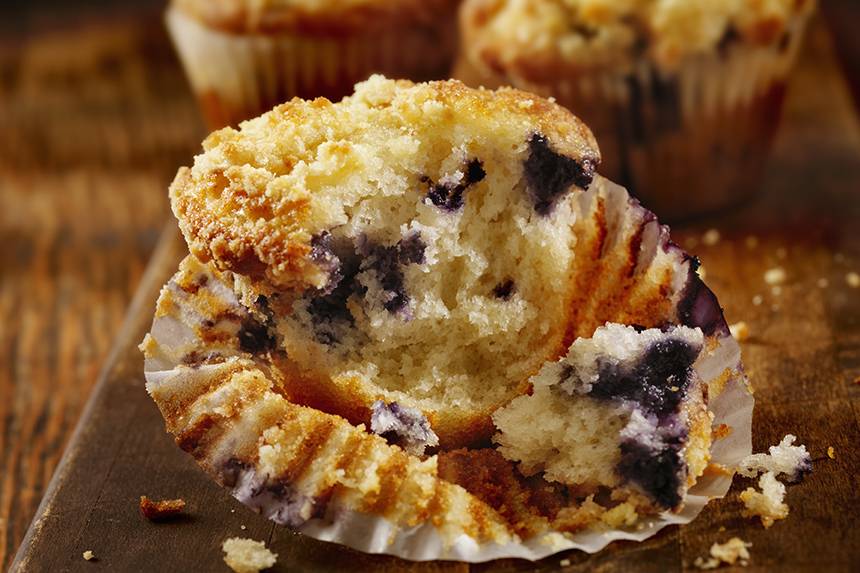 Joghurtos, áfonyás muffin ct
