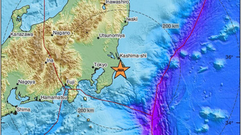 6,2-es erősségű földrengés rázta meg Japánt