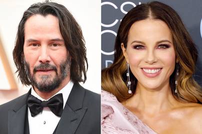 Keanu Reeves húzta ki a csávából: egy hajszálon múlt, hogy villantson Kate Beckinsale a vörös szőnyegen