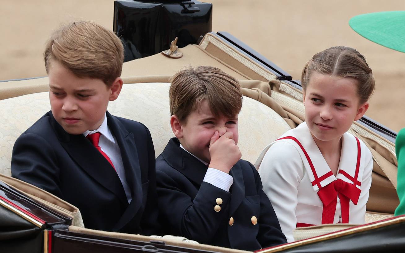 Vilmos herceg és Katalin hercegné gyermekei a 2023-es Trooping The Colour parádén