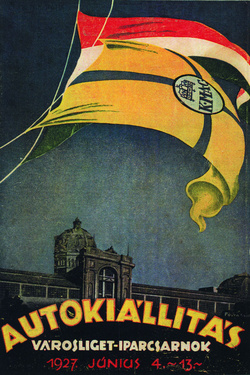A városligeti autókiállítás plakátja 1927-ben
                        (Fotó: Collection Burányi)