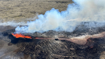 Lezárták az izlandi vulkánkitörés környékét a turisták biztonsága érdekében