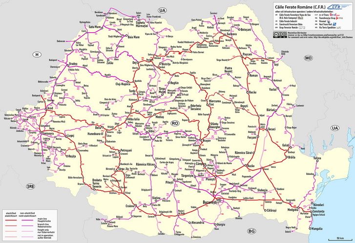 Románia vasúthálózata