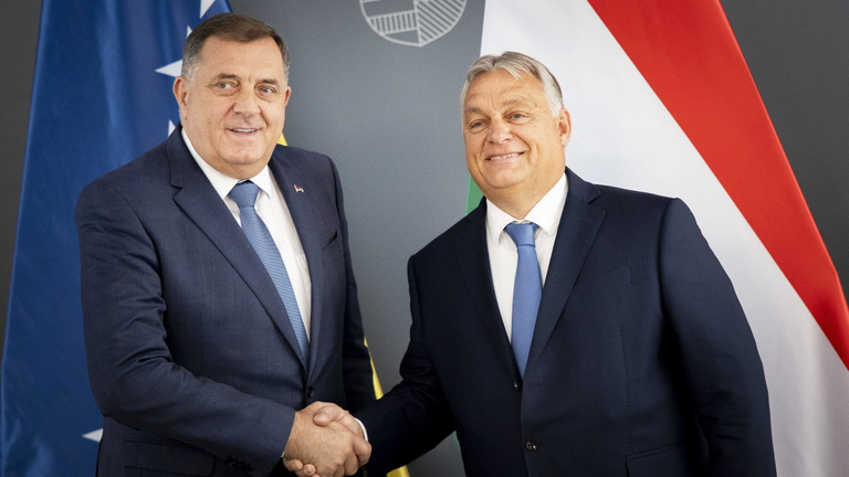 Orbán Viktor a Karmelita kolostorban fogadta a boszniai szerb elnököt