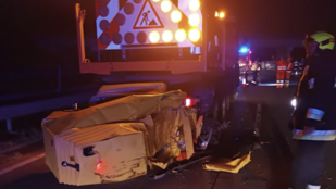 Brutálisan letarolták a Magyar Közút egyik munkagépét az M0-s autóúton