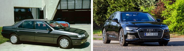 Öreg francia limó vagy modern Audi: a Peugeot 605 vagy az Audi A6 csomagtartója nagyobb?