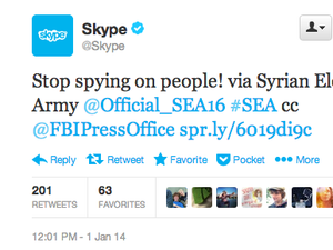 Szíriai hekkerek vicceltek a Skype Twitterén