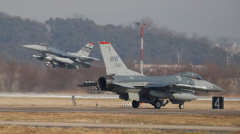 Gyakorlórepülés közben zuhant le egy amerikai vadászgép Dél-Koreában