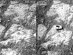 Rejtélyes kődarabot fotóztak a Marson