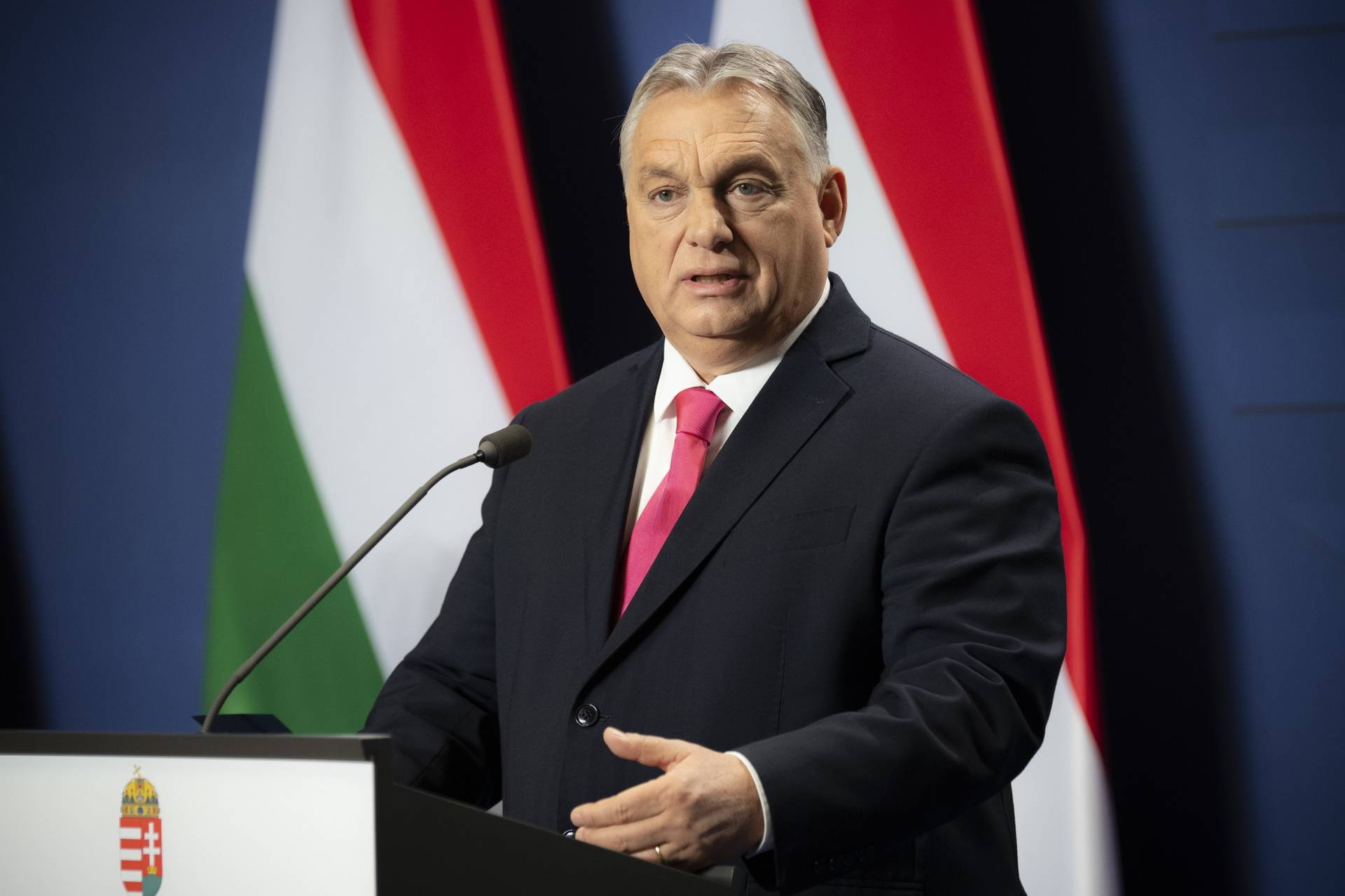 Orbán Viktor a kormányinfón