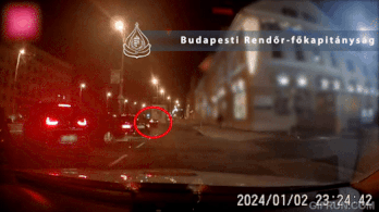 A rendőrök kamerája előtt driftelt ki a Váci útra egy BMW-s