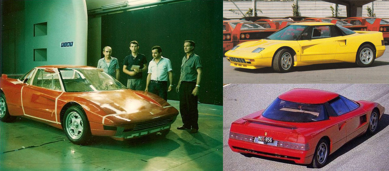 A Ferrarinál 1987 az F40-ről szólt. Az acél csővázra Kevlar, szénszálas elemek és alumínium kombinációjából a Trasformazione Italiana Resine készítette a kompozit karosszériát, Cesare Bagni felügyelete alatt. Az I.DE.A ezzel szemben a 408 
                        4RM első piros prototípusát 70183-as alvázszámmal, a második sárgát pedig  a 78610-es karosszériával gyártotta le. Modenai próbarendszám, szélcsatornás tesztelés, vadonatúj F40-ek a háttérben. 