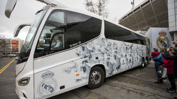 Karambolozott a Real Madrid busza a Bajnokok Ligája-meccs helyszínén