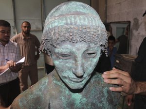 Ritka bronzszobor bukkant fel a Gázai övezetben
