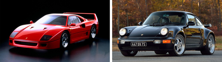 Kezdjük két csodálatos ikonnal: a Ferrari F40 vagy a 3,6 literes Porsche 911 (964) Turbo éri el hamarabb a százat?