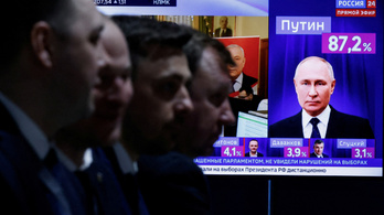 Százszázalékos a feldolgozottság, Putyin toronymagasan nyerte az orosz választásokat