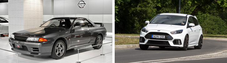 A legendás Skyline R32 GT-R vagy az utolsó Focus RS az erősebb?