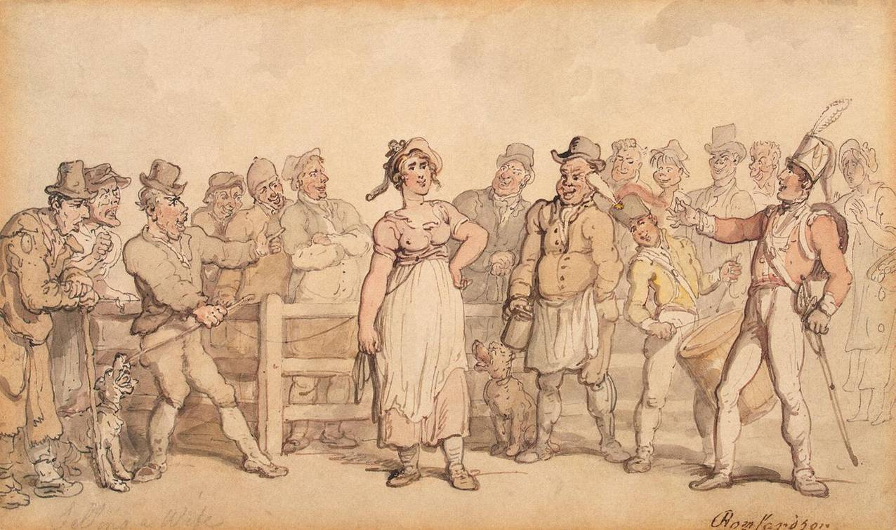 Rowlandson, Thomas - Selling a Wife - 1812-14