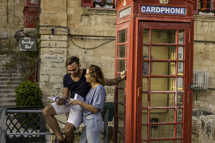 Angol típusú telefonfülke Máltán