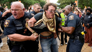 Többeket őrizetbe vettek egy Izrael-ellenes tüntetésen az Egyesült Államokban