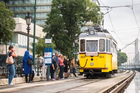 Enjoy a ride aboard vintage trams, buses, and trolleybuses from May