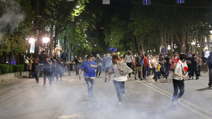 63 embert vettek őrizetbe Tbilisziben egy tüntetésen