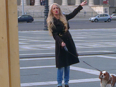 Kelemen Annával a Budapest-feliratnál forgattak