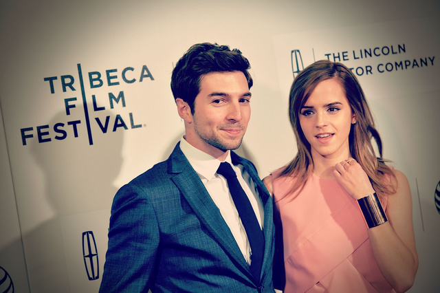 Roberto Aguire és Emma Watson a Tribeca filmfesztiválon.