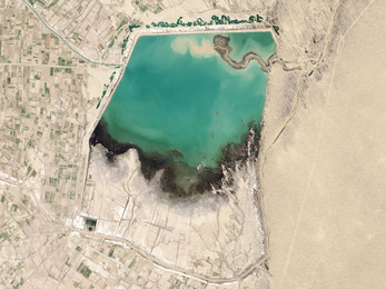 Műholdképen látható az Aral-tó veszte