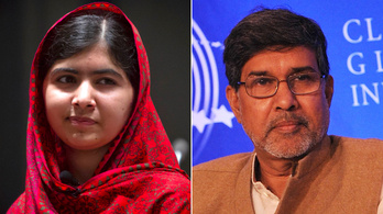A tálibok által fejbe lőtt pakisztáni lány és egy indiai aktivista a Nobel-békedíjas
