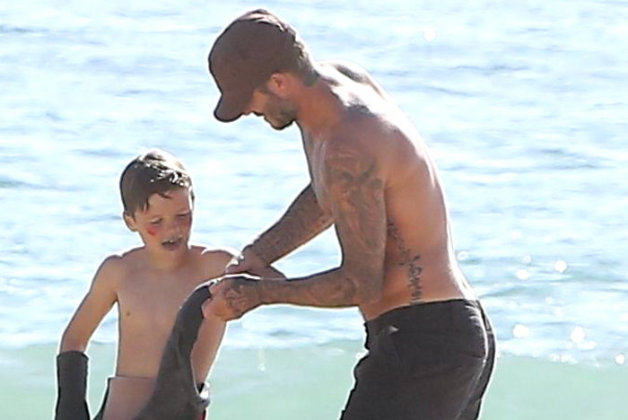 David Beckham megszörföztette egyik fiát