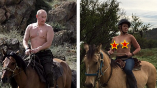Chelsea Handler csupasz mellekkel lovagolt, mint Putyin