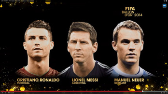 Neuer, Messi vagy Cristiano Ronaldo lesz az aranylabdás