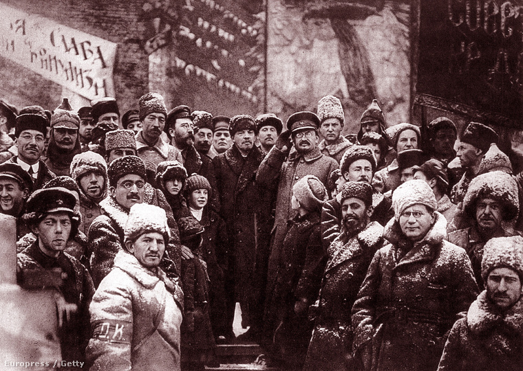 Lenin, Trockij, Kamenyev és még sokan mások 1920 telén Moszkvában.